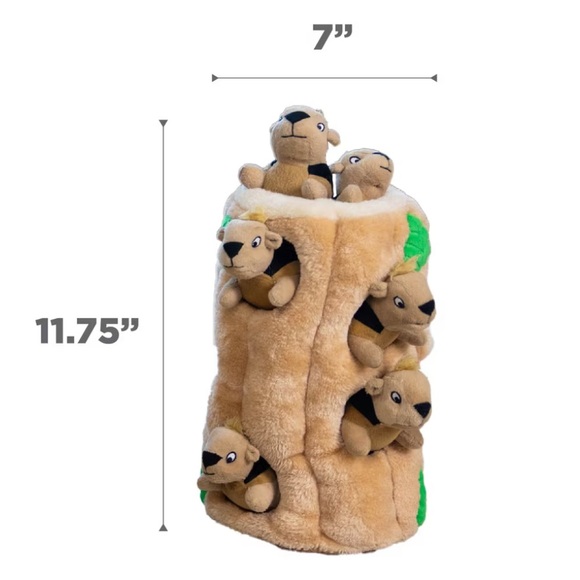 Hide-A-Squirrel Interactive Squeaky Puzzel Toy - Picture 3 of 4